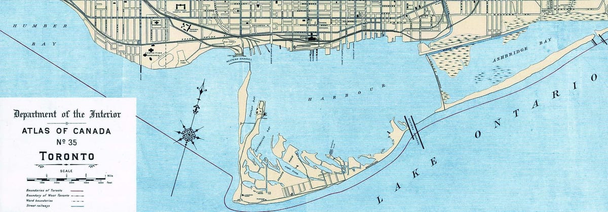 Карта на Торонто Пристаниште 1906