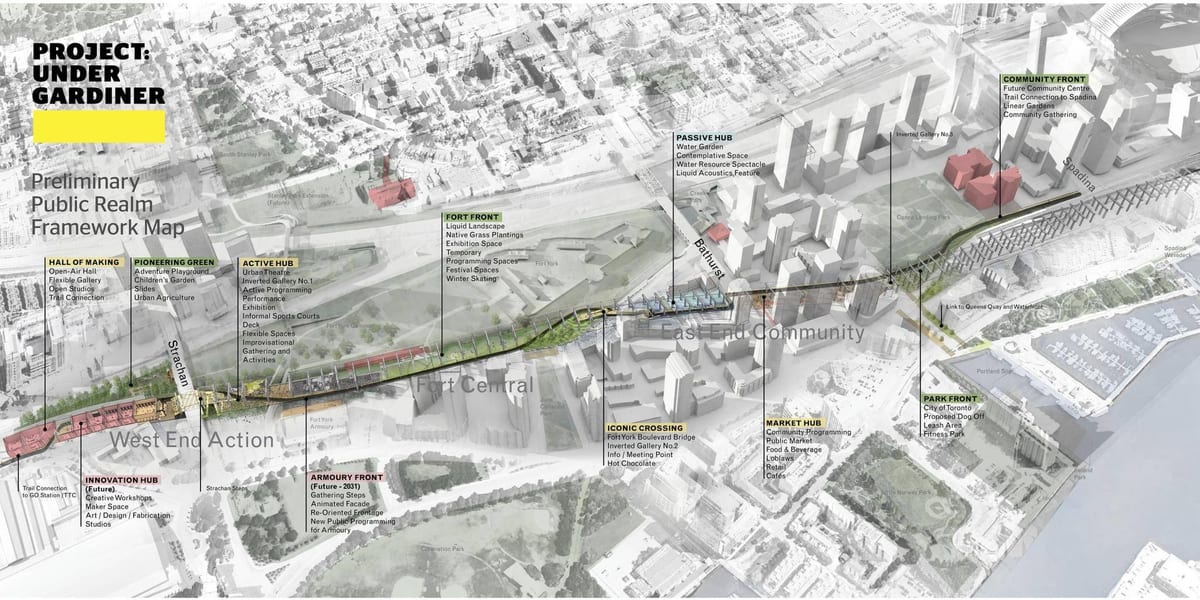 Карта на Торонто проект под gardiner