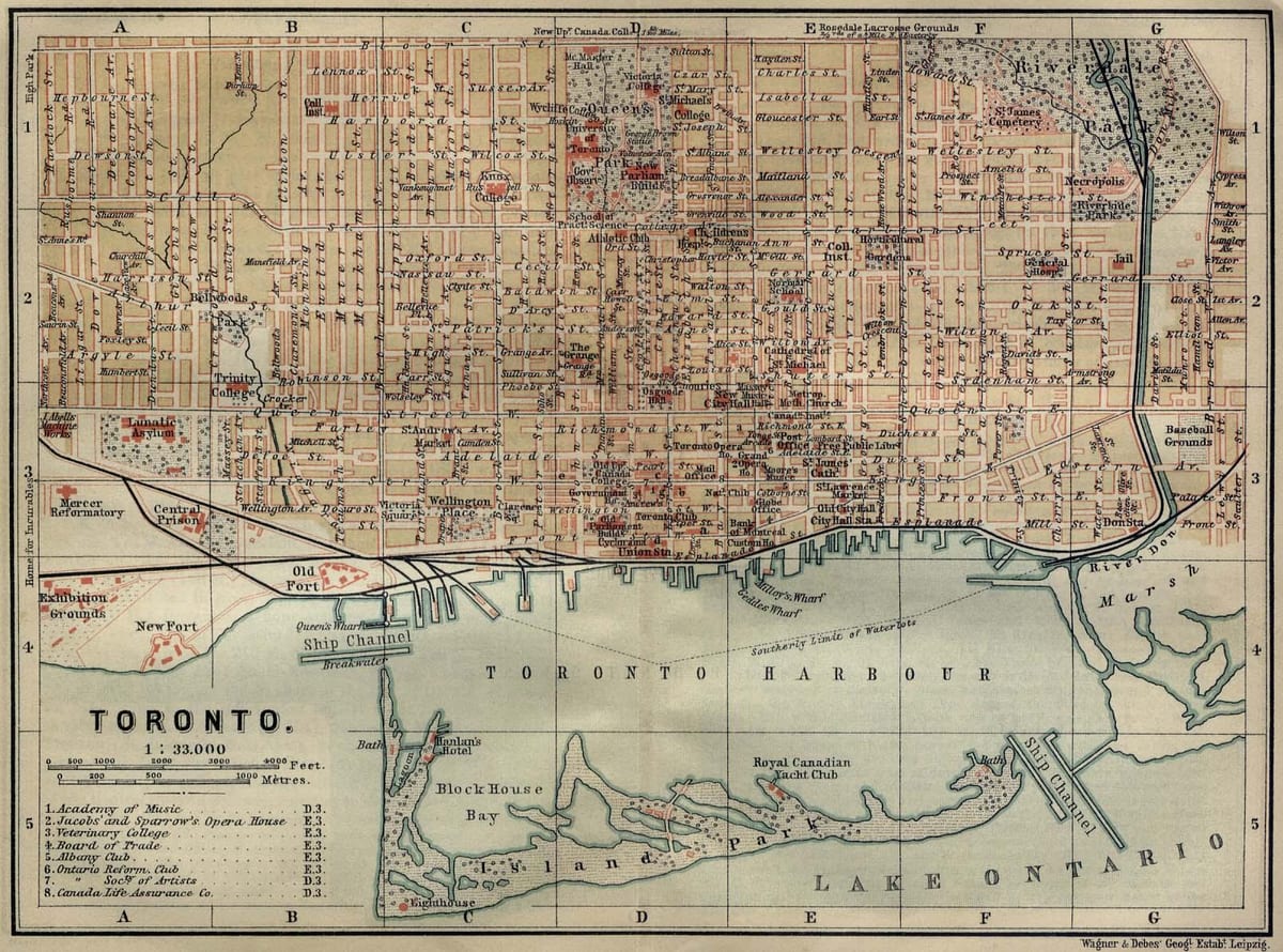 Карта на Торонто 1894
