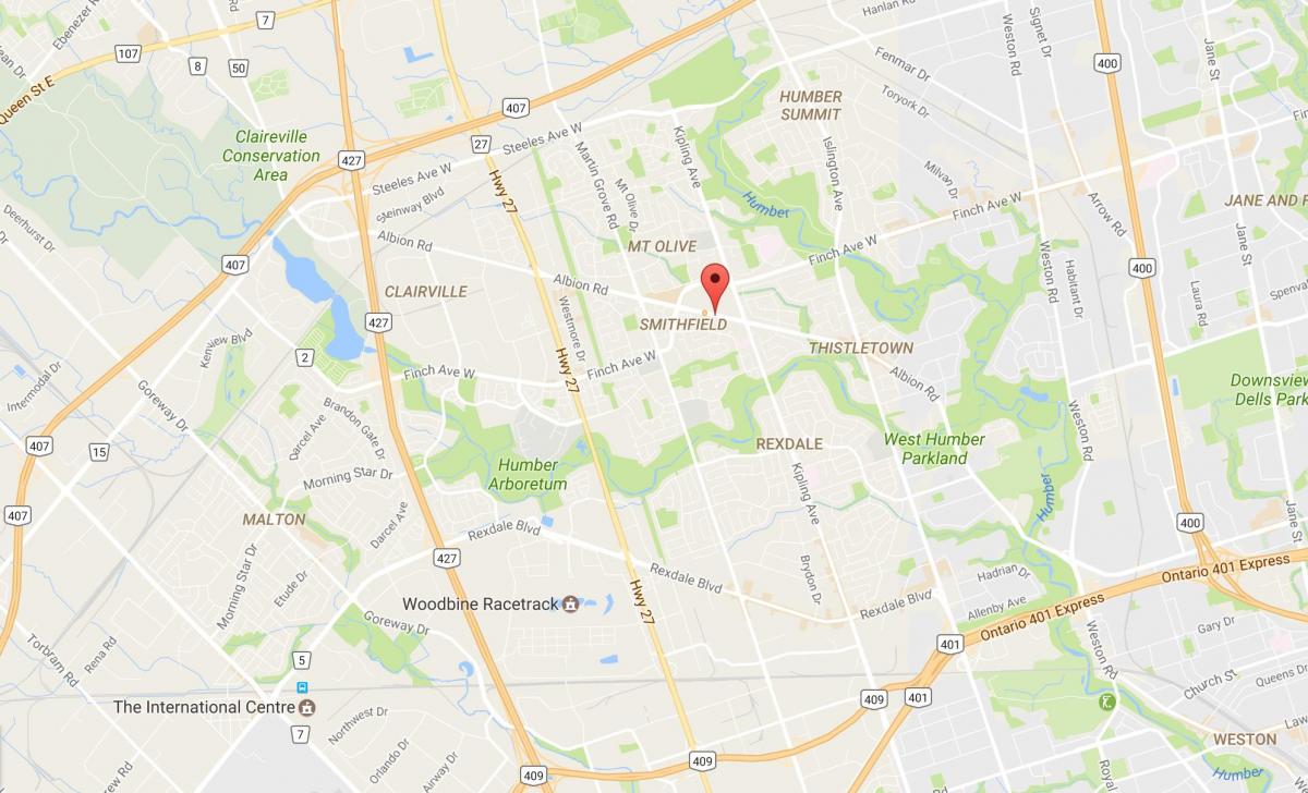 Карта на Albion патот Торонто