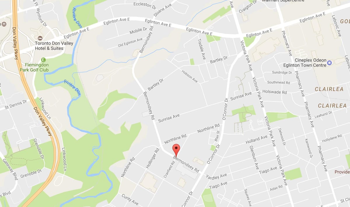 Карта на Bermondsey патот Торонто