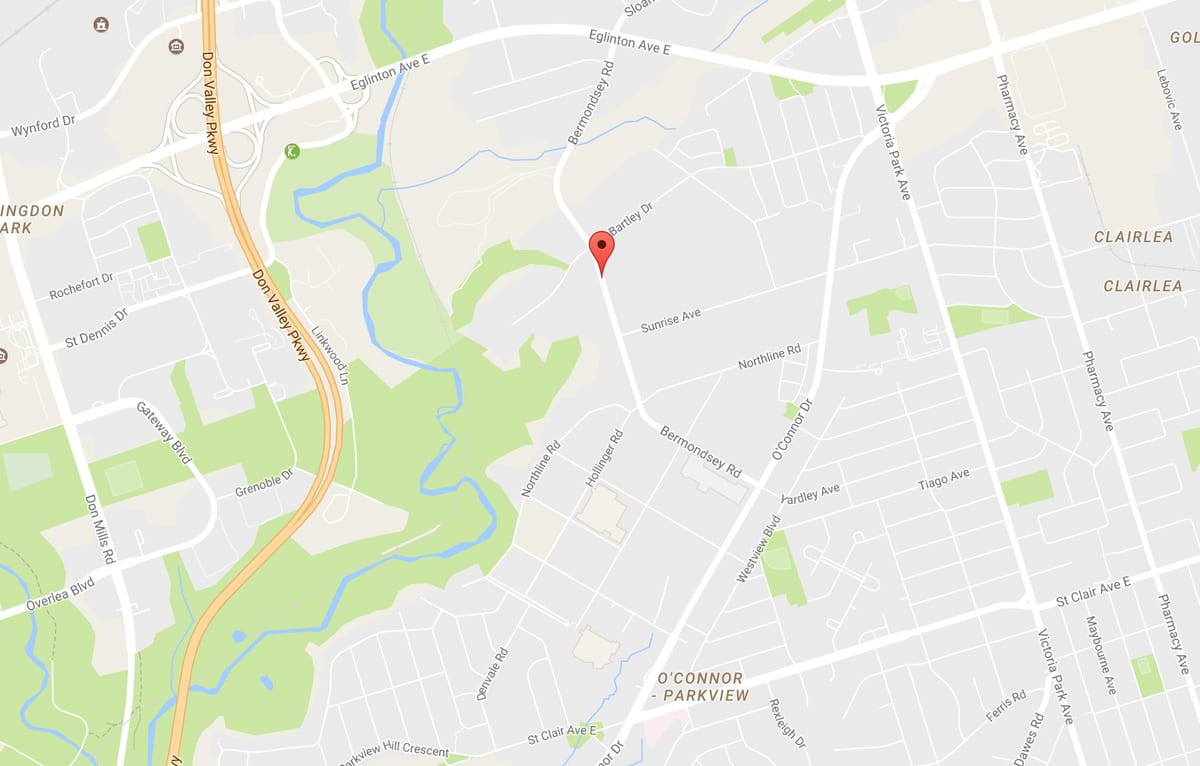 Карта на Bermondsey соседство Торонто
