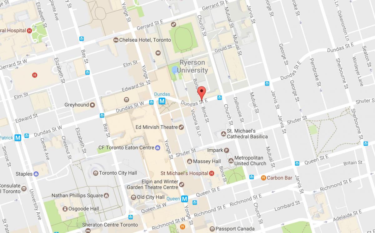 Карта на Обврзници улица Торонто