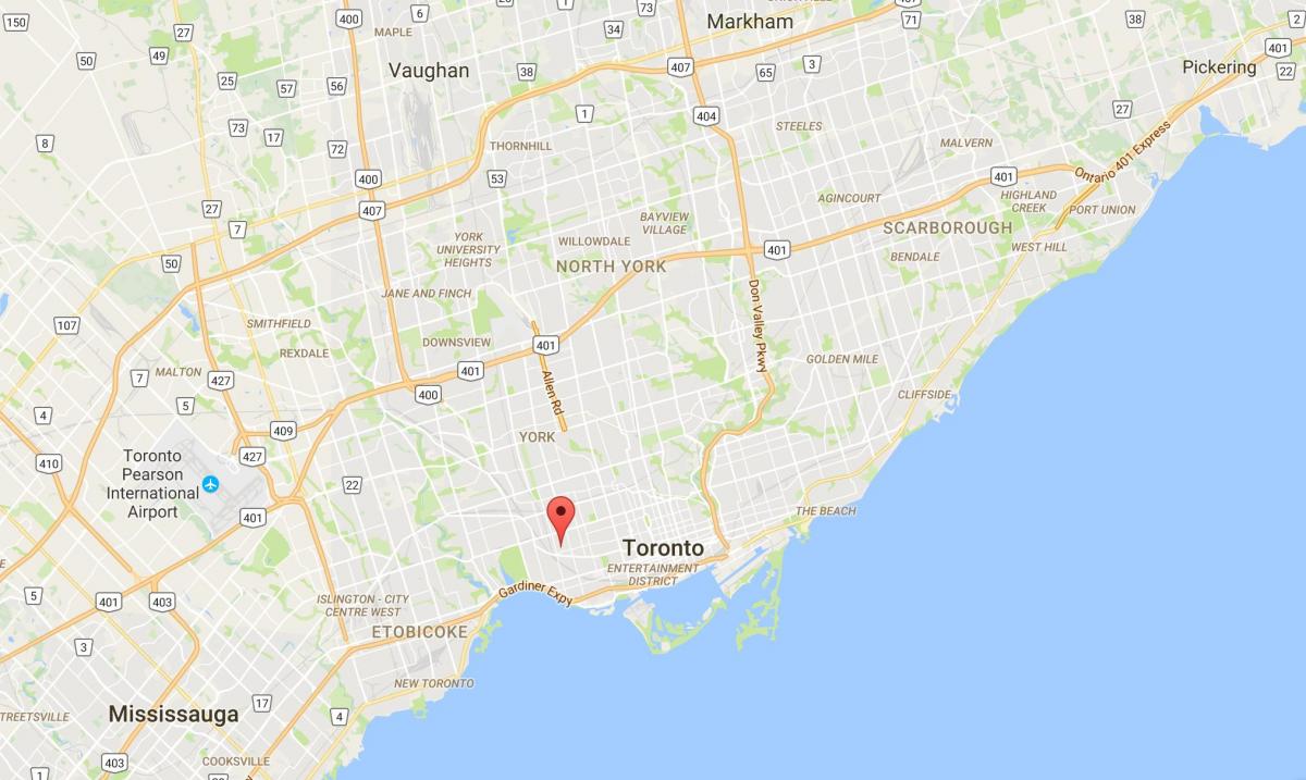 Карта на Brockton Село област Торонто
