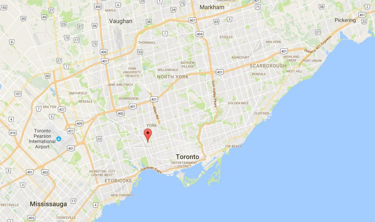 Карта на Carleton Село област Торонто