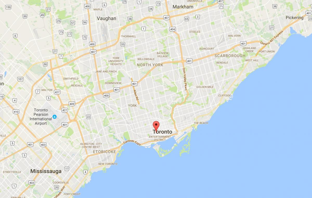 Карта на Chinatown област Торонто