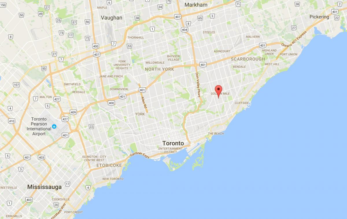 Карта на Clairlea област Торонто