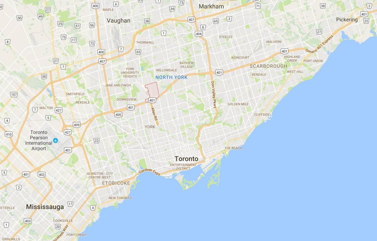 Карта на Clanton Парк област Торонто