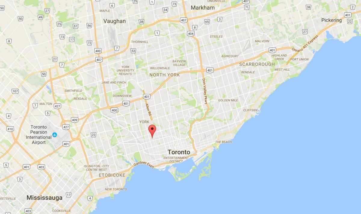 Карта на Davenport област Торонто
