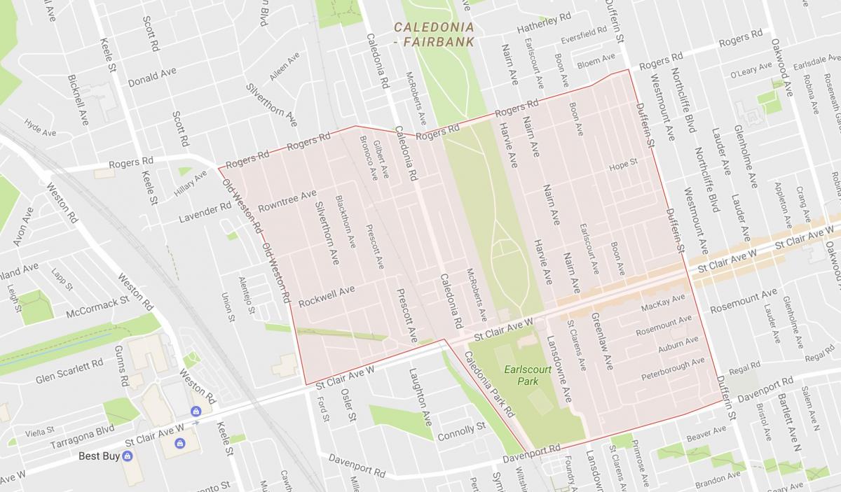 Карта на Earlscourt соседство Торонто