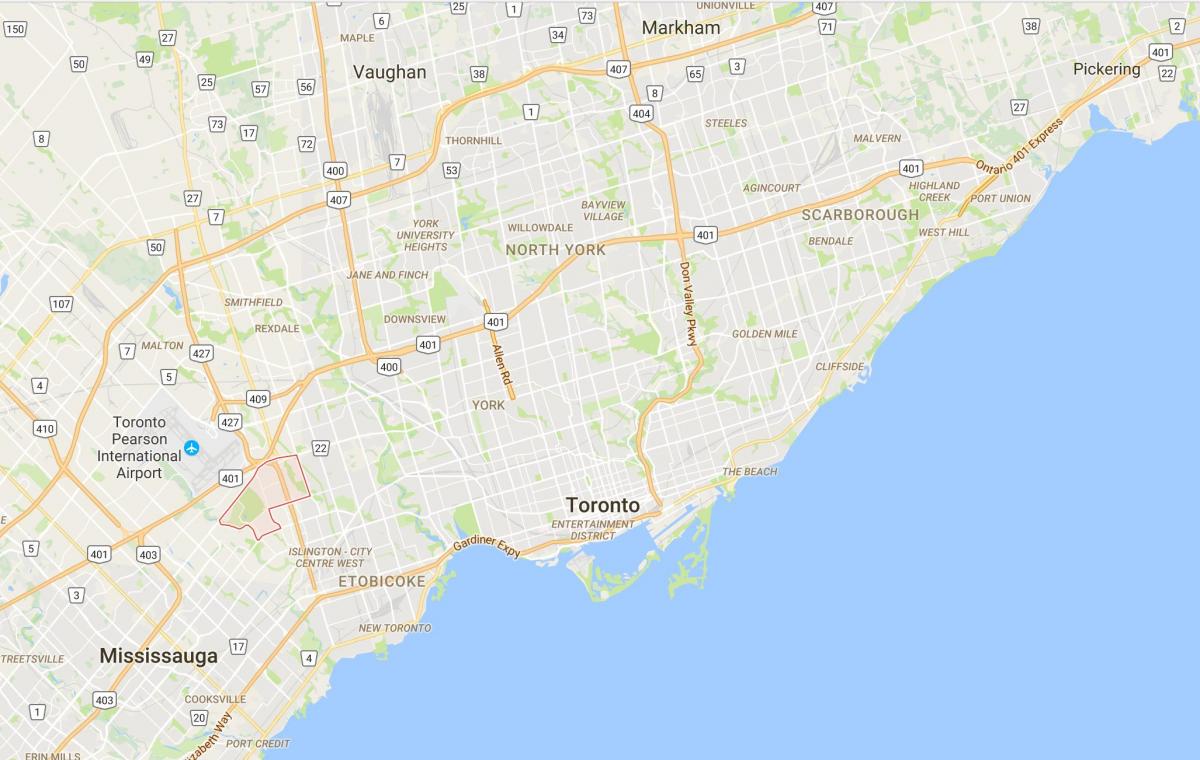 Карта на Eringate област Торонто