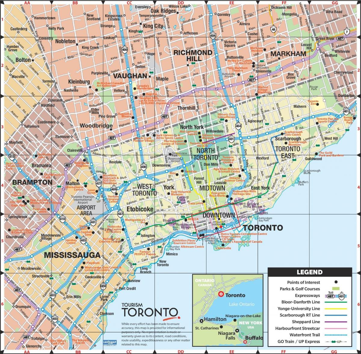 Карта на Expressways Торонто