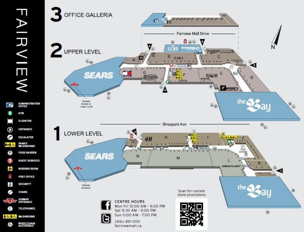 Карта на Fairview Центар