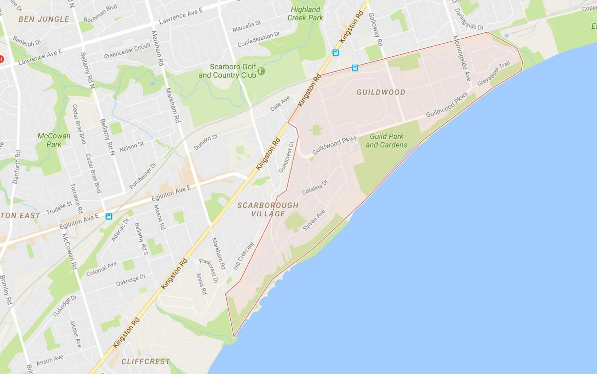 Карта на Guildwood соседство Торонто