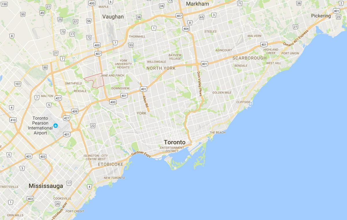 Карта на Humbermede област Торонто