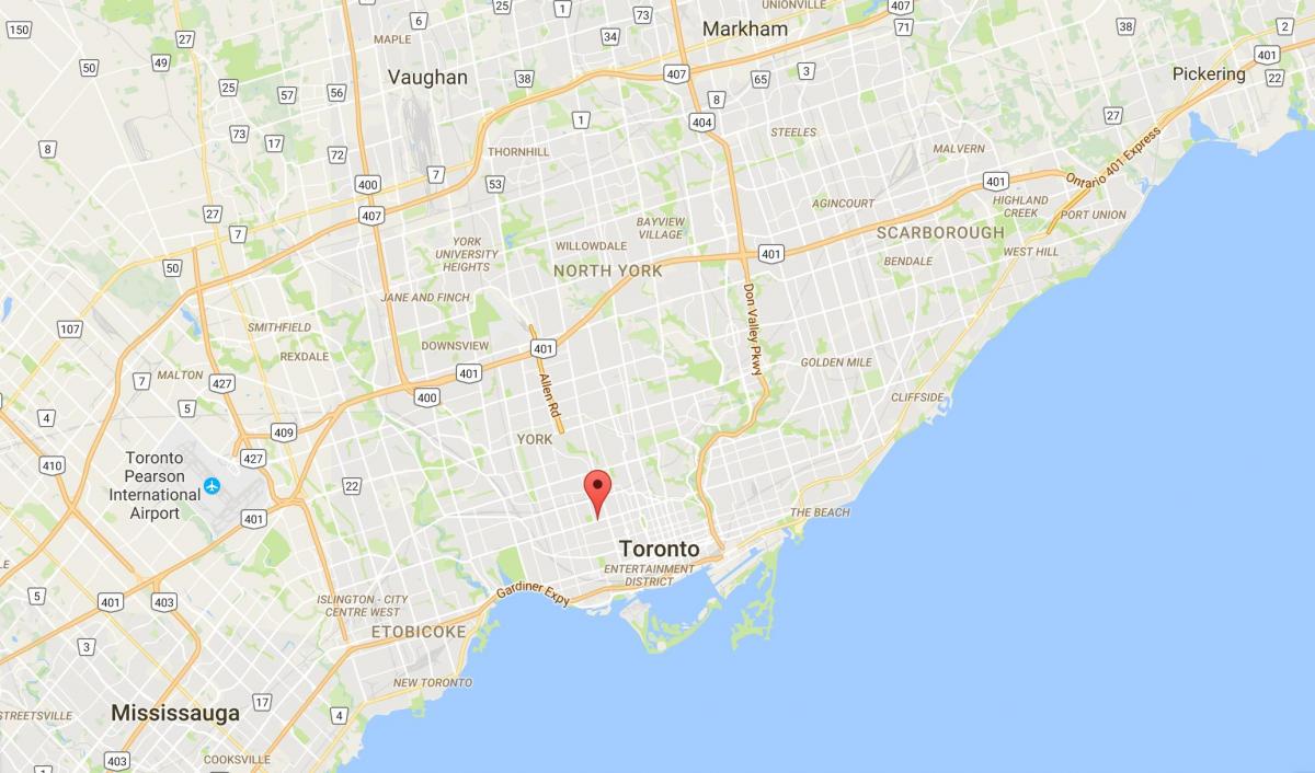 Карта на Koreatown област Торонто