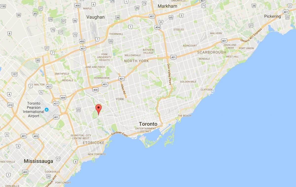 Карта на Lambton област Торонто