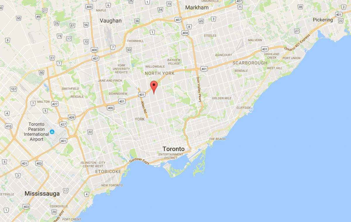 Карта на Ledbury Парк област Торонто