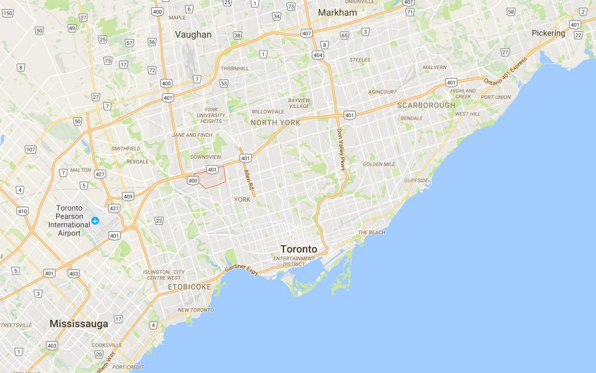 Карта на Maple Leaf област Торонто