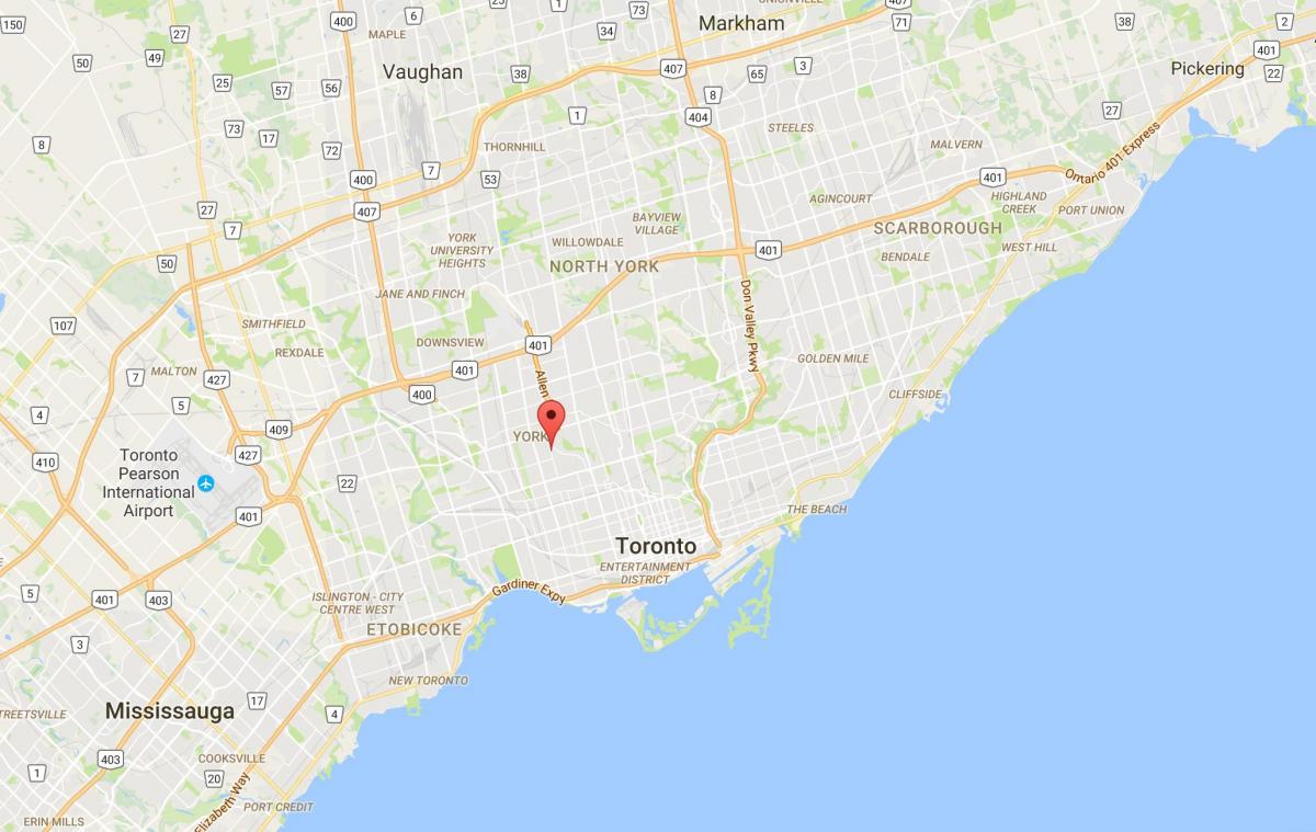 Карта на Oakwood–Vaughan област Торонто