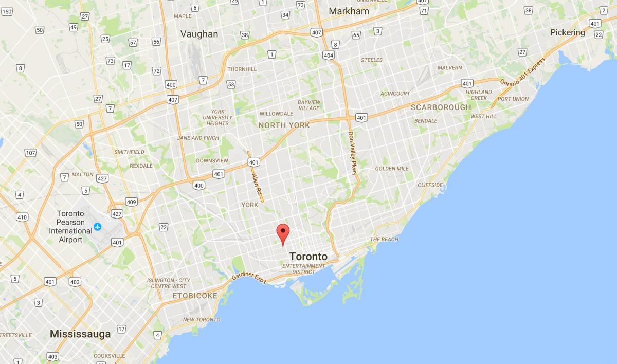 Карта на Palmerston област Торонто
