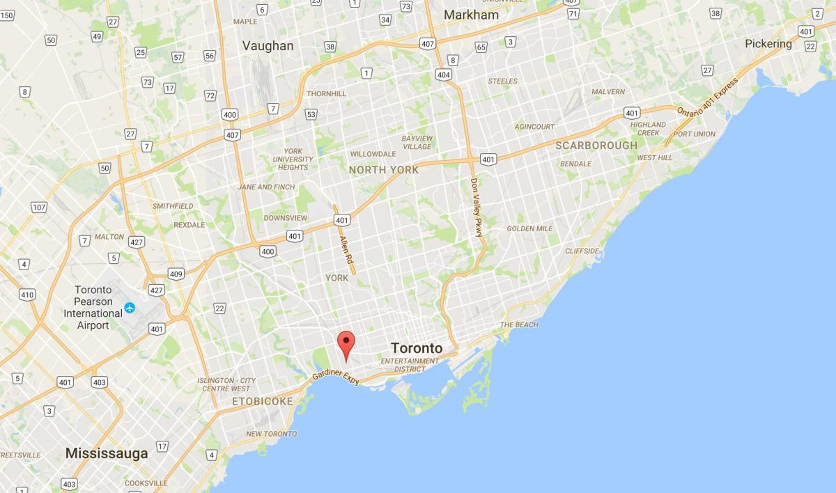 Карта на Parkdale област Торонто