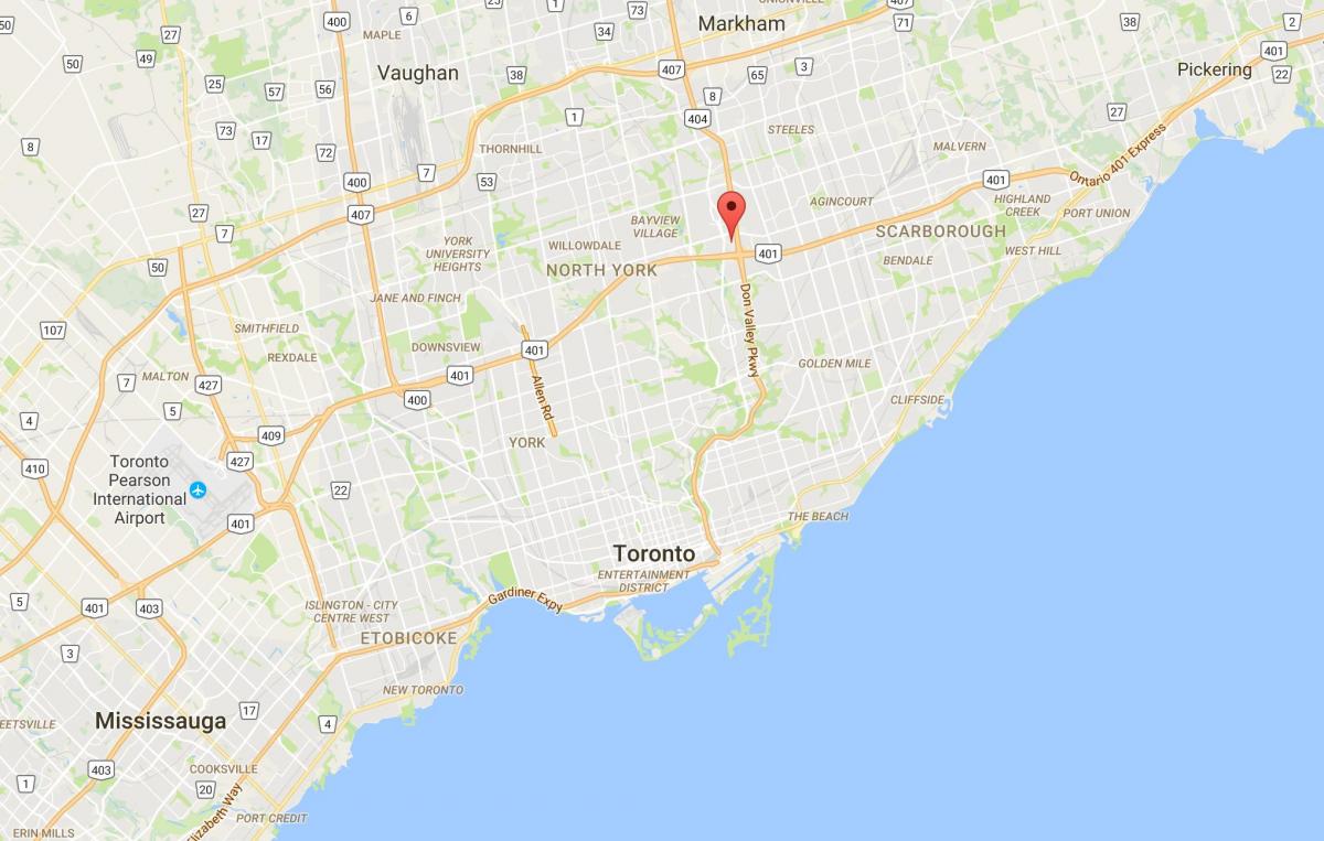 Карта на Parkway Шумата област Торонто