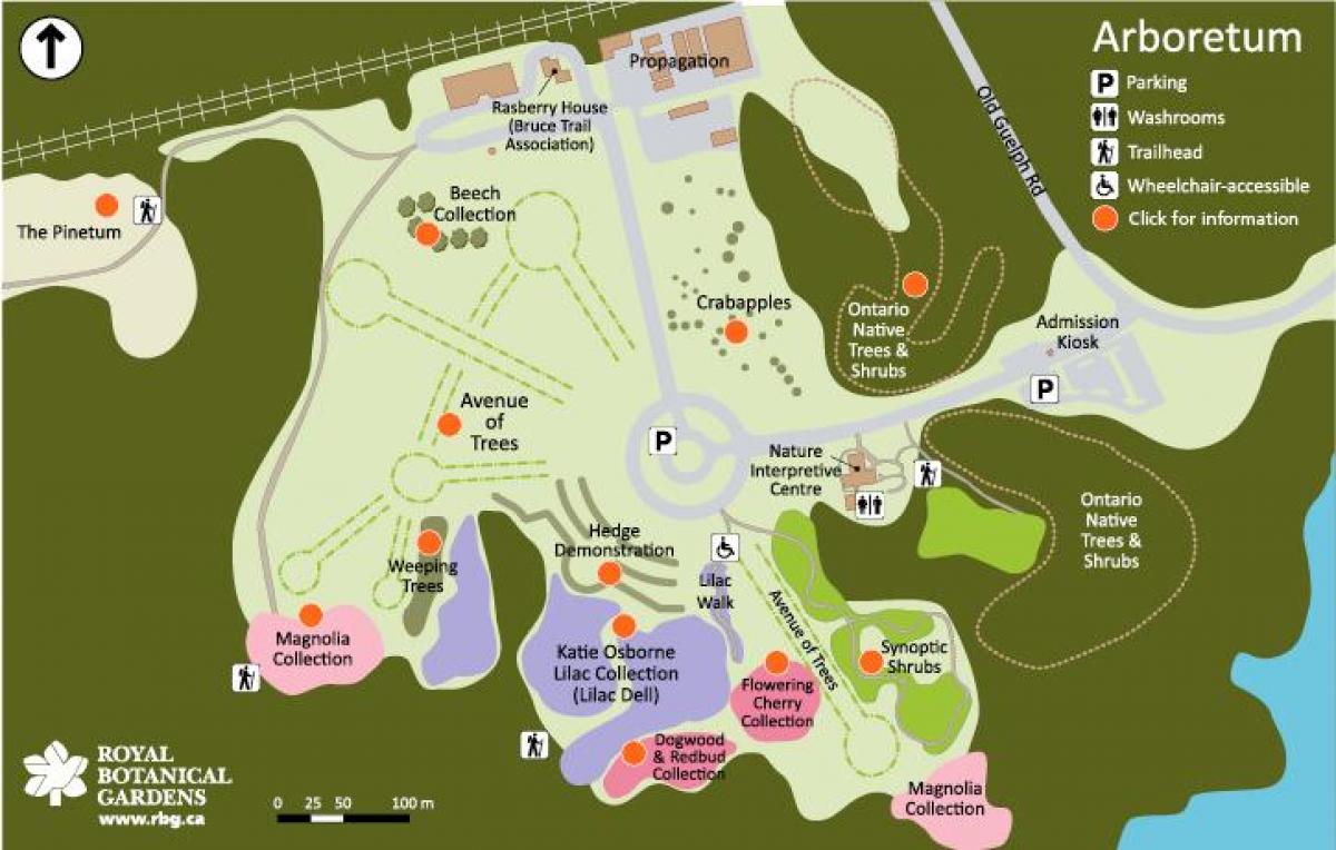Карта на RBG Arboretum