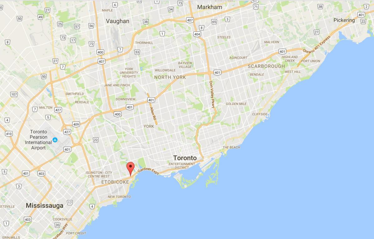 Карта на Stonegate-Queensway област Торонто
