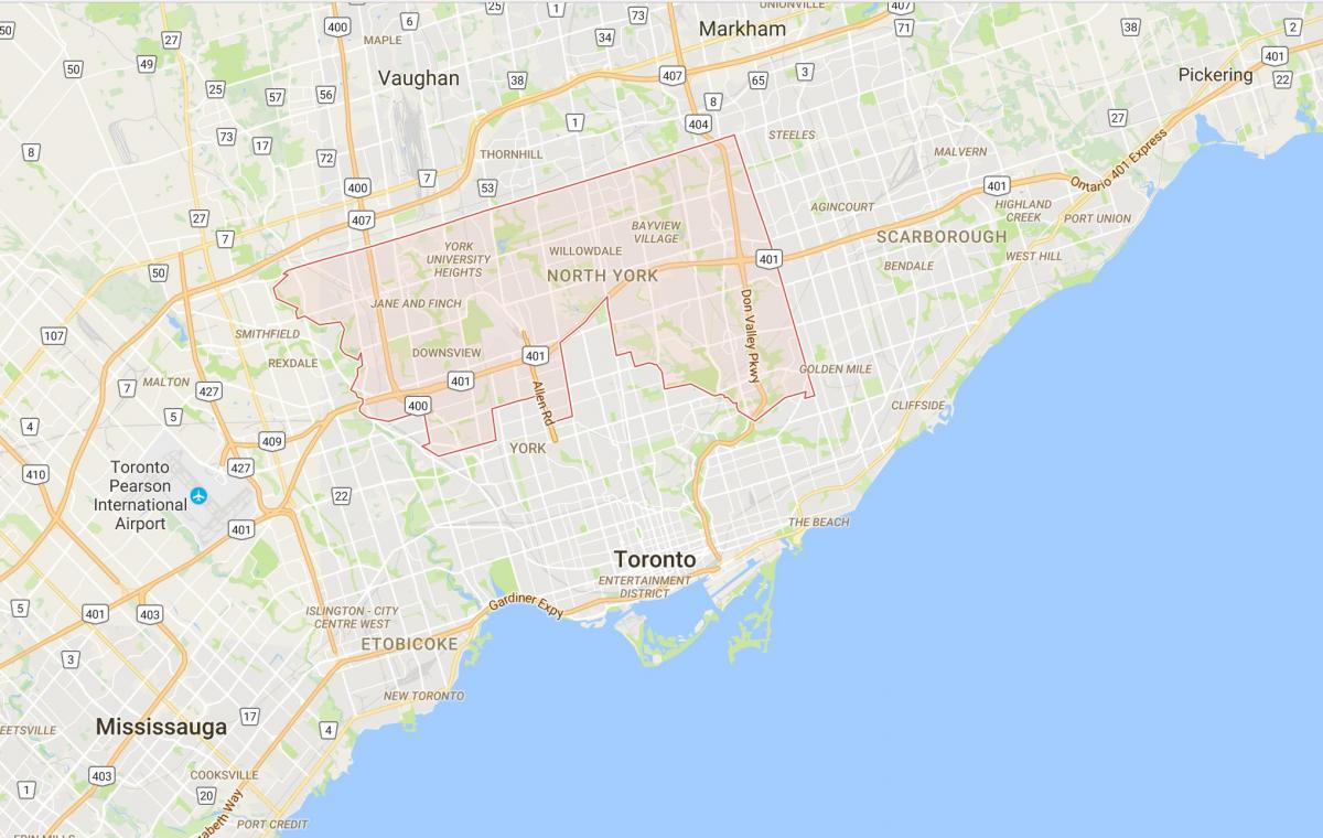 Карта на Uptown Торонто област Торонто