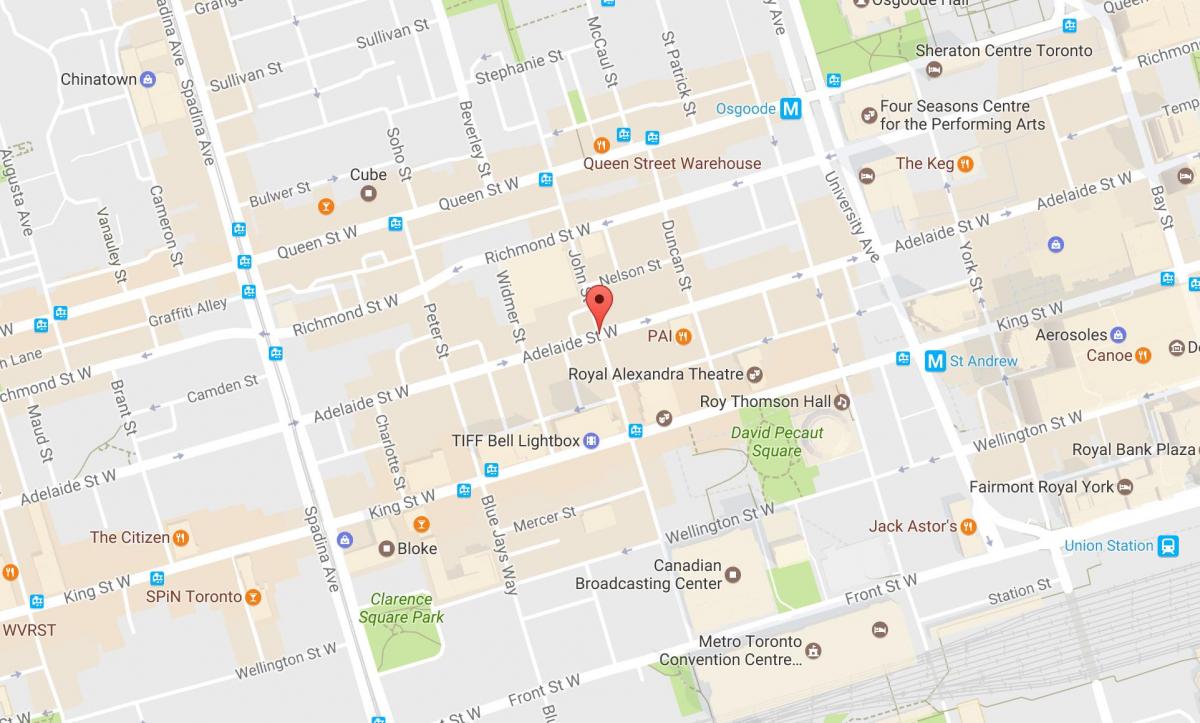 Карта на Џон улица Торонто