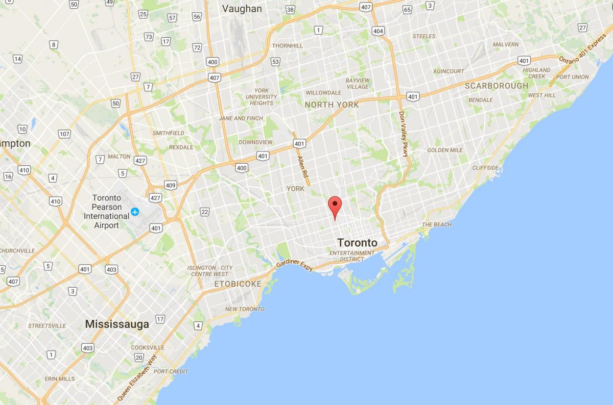 Карта на Анекс област Торонто