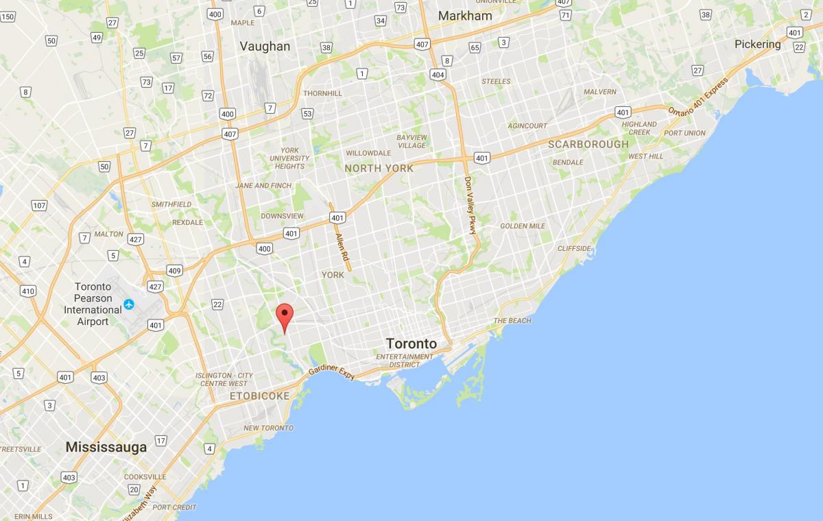 Карта на Бебето Точка област Торонто