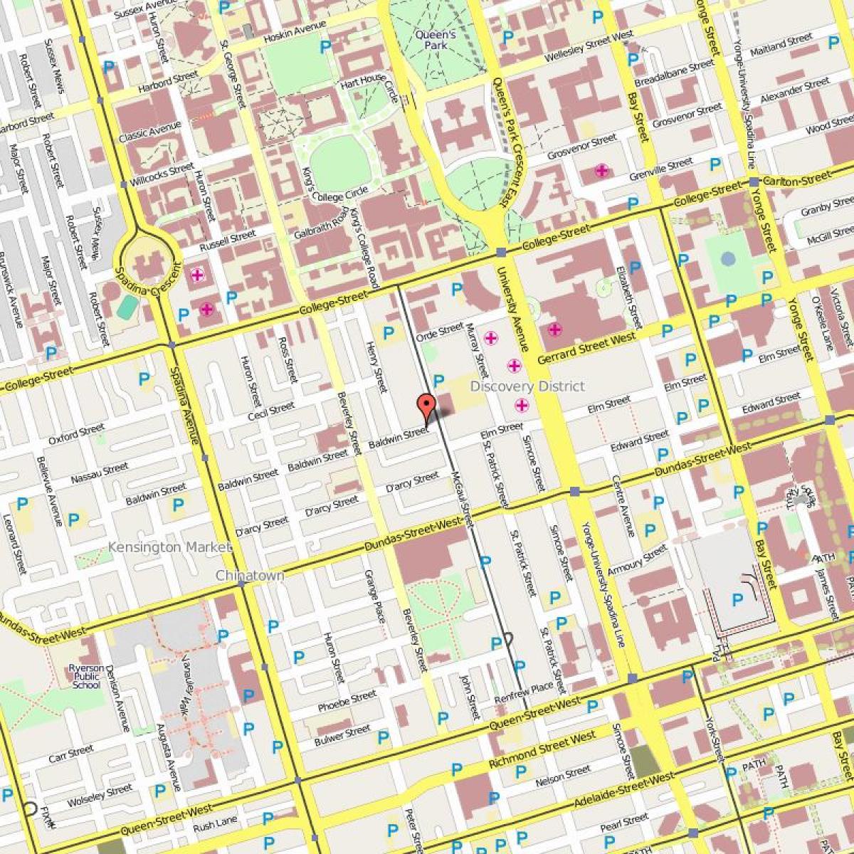 Карта на Болдвин Село Торонто