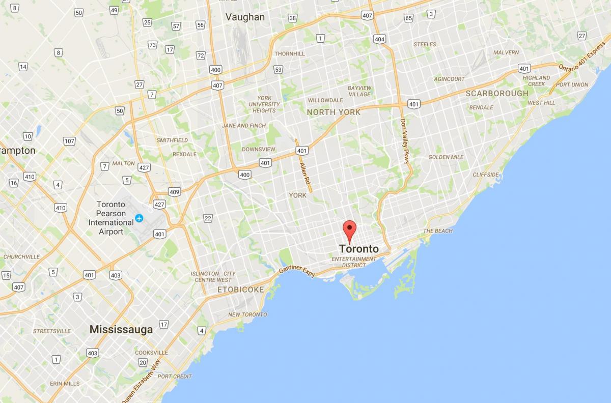 Карта на Болдвин Село област Торонто