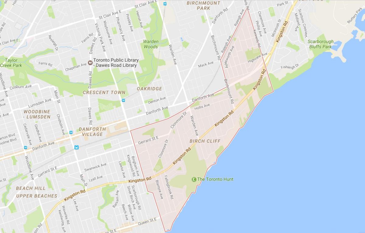 Карта на Бреза Карпа соседство Торонто