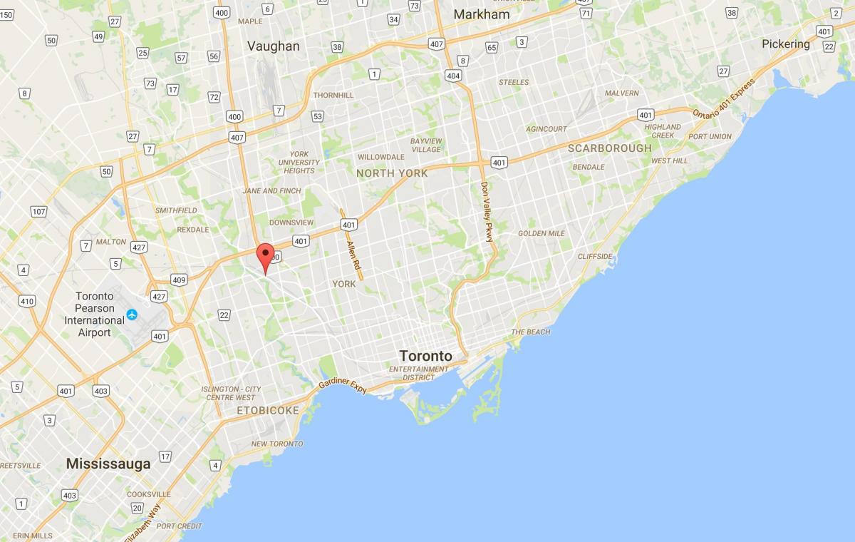 Карта на Вестон област Торонто