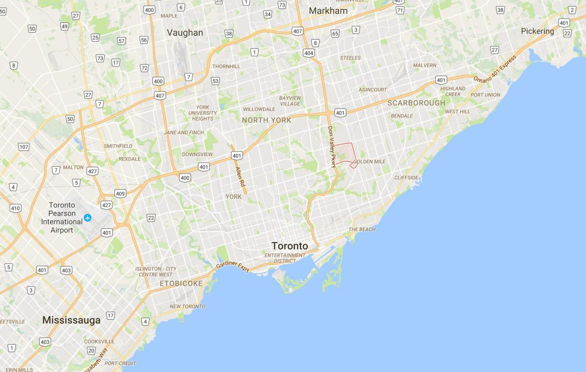 Карта на Викторија Село област Торонто