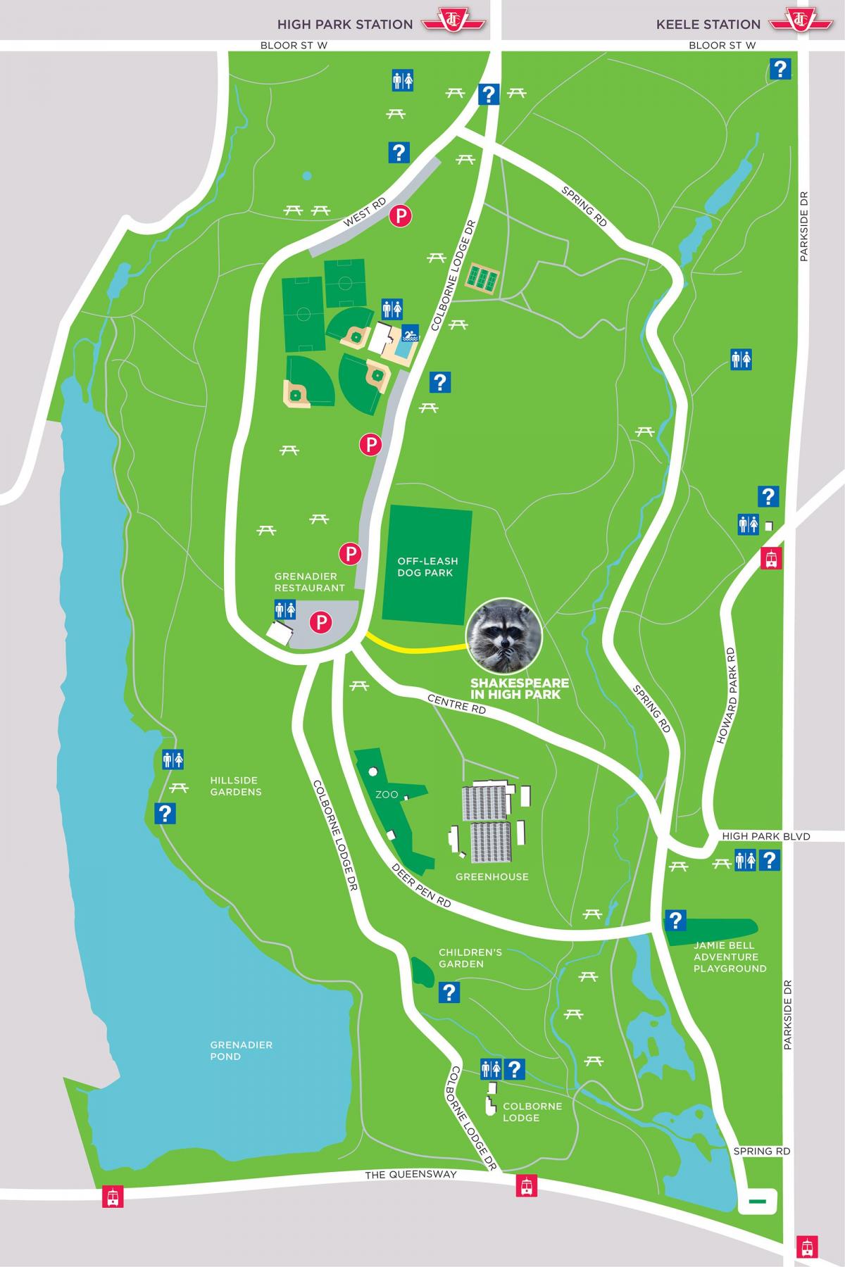 Карта на Висок Парк Торонто
