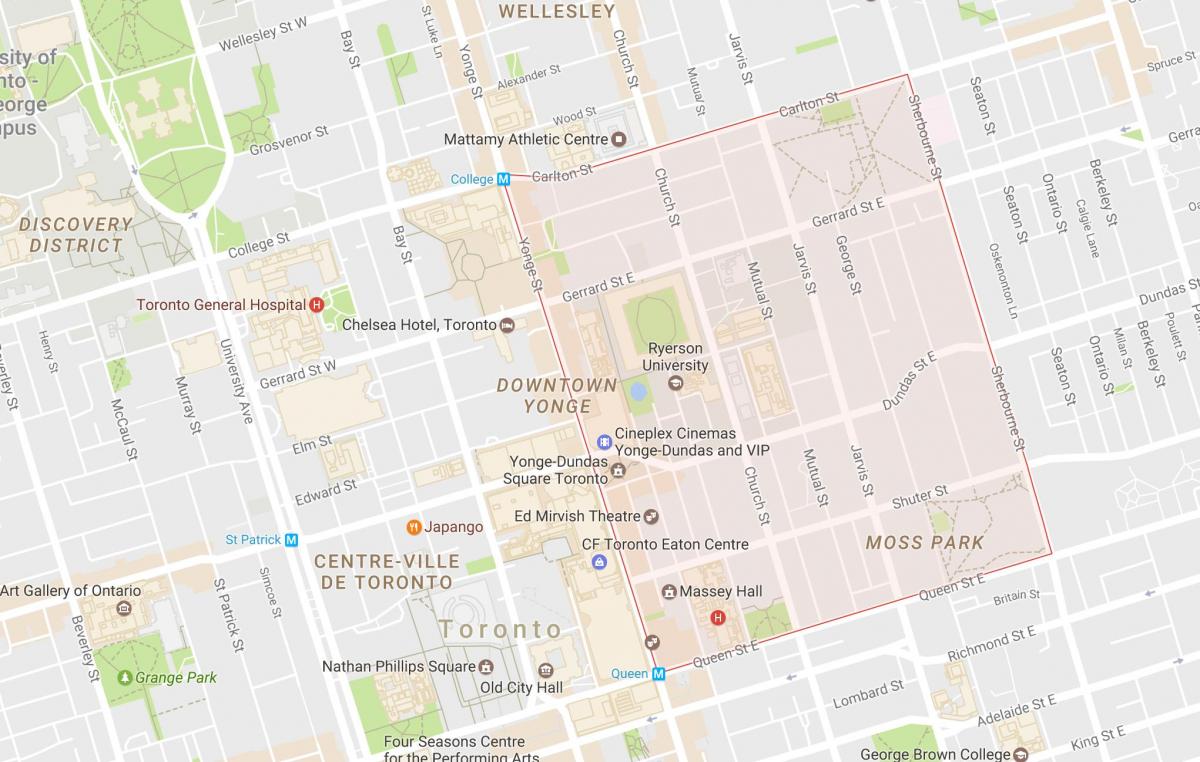 Карта на Градина Округ Град Торонто