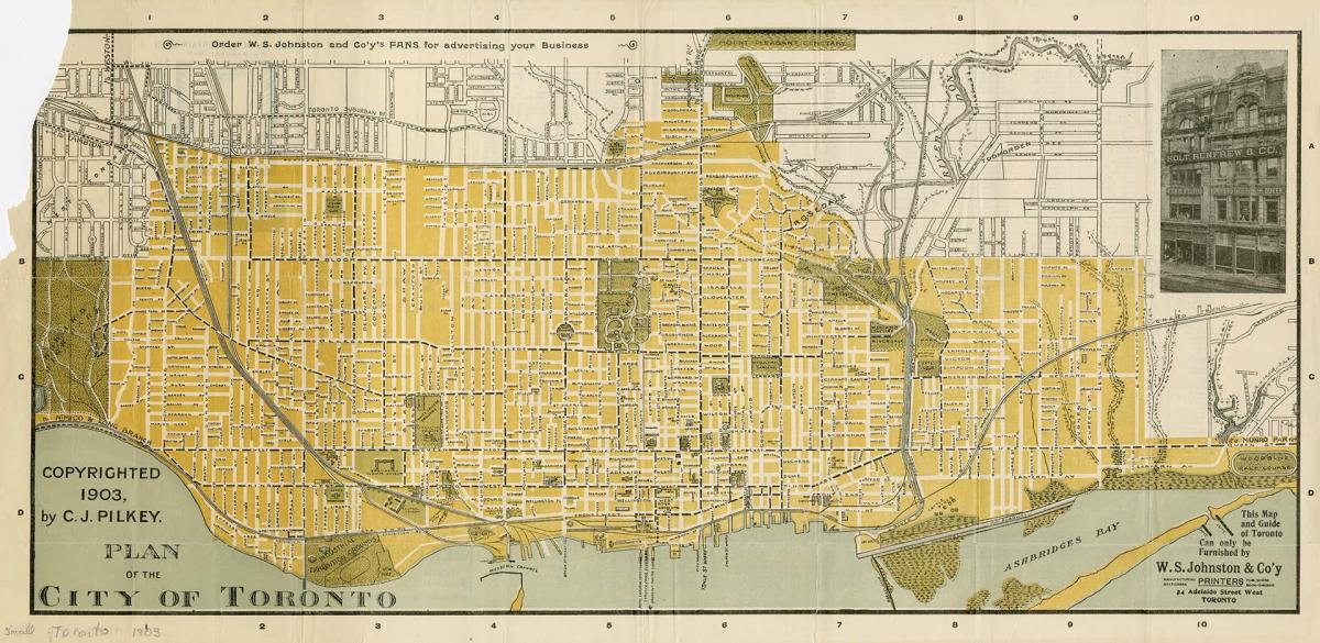 Мапа на град Торонто 1903