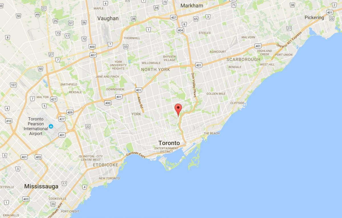 Карта на Гувернерот Мост област Торонто