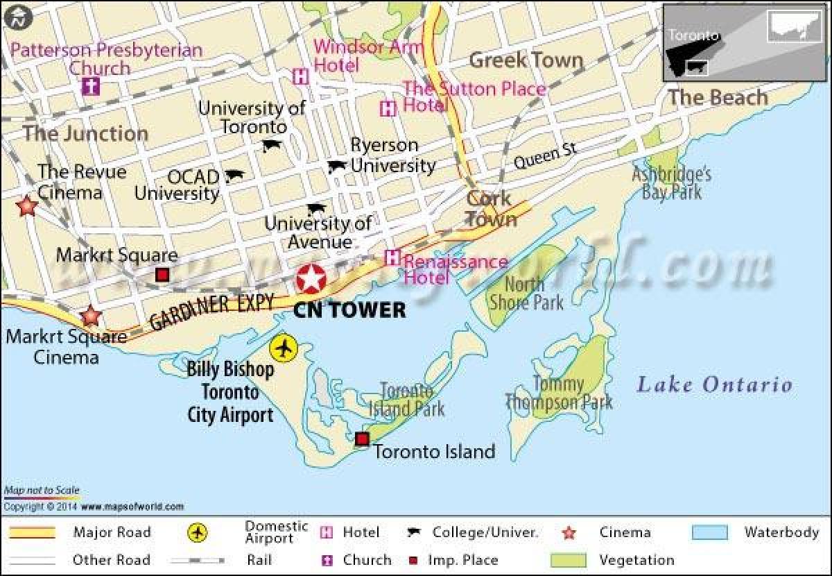 Карта на ДОН кула Торонто