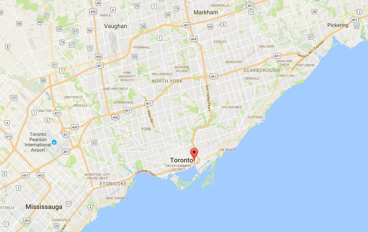 Карта на Дестилерија Округ окружниот Торонто