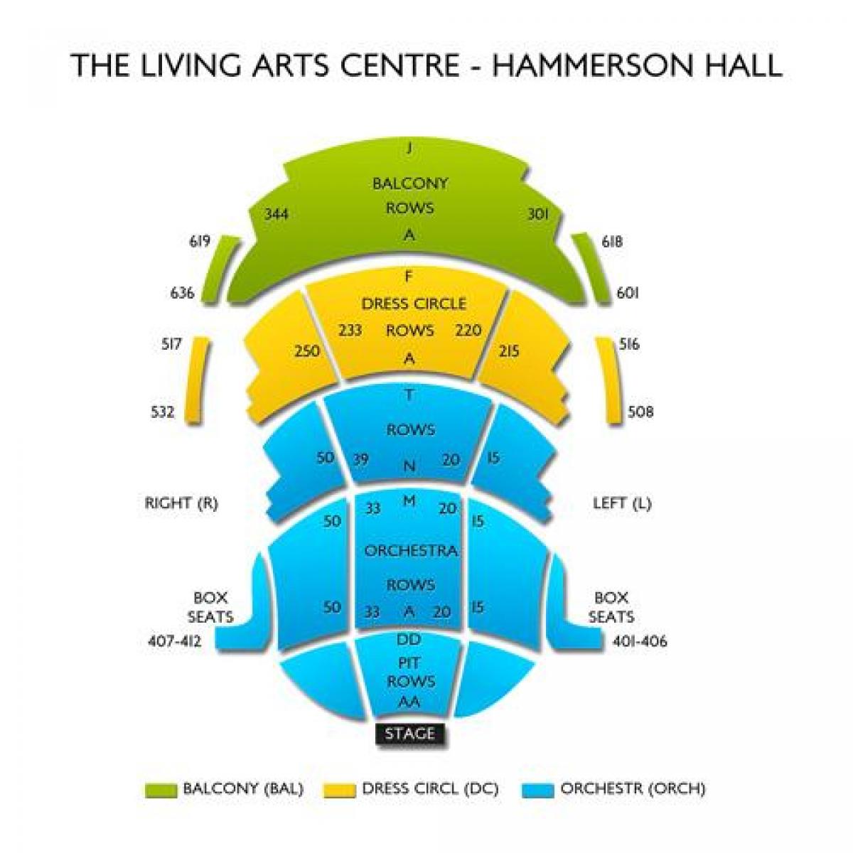 Мапа на Живеење Уметности Центар Hammerson сала