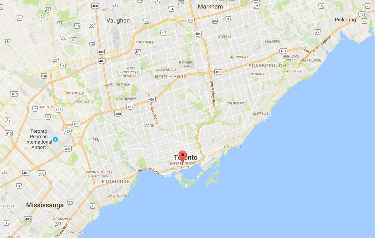 Карта на Забава Област област Торонто