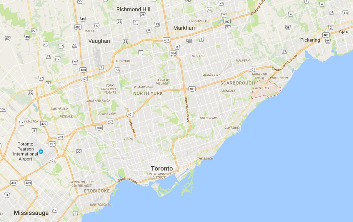 Карта на Западниот Рид област Торонто