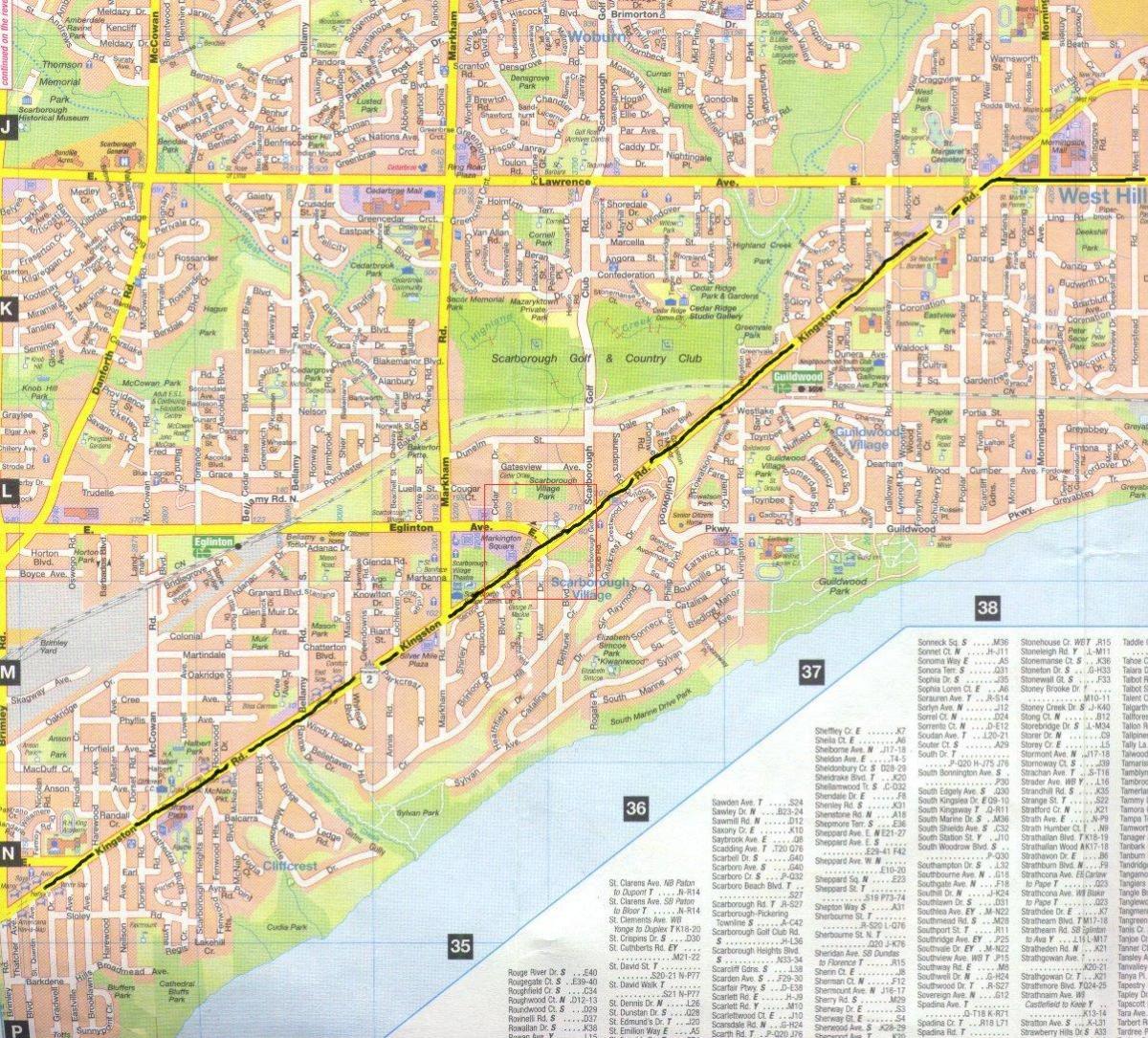 Карта на Кингстон патот Торонто