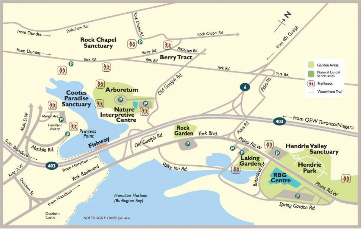 Карта на Кралската ботаничка градина Торонто