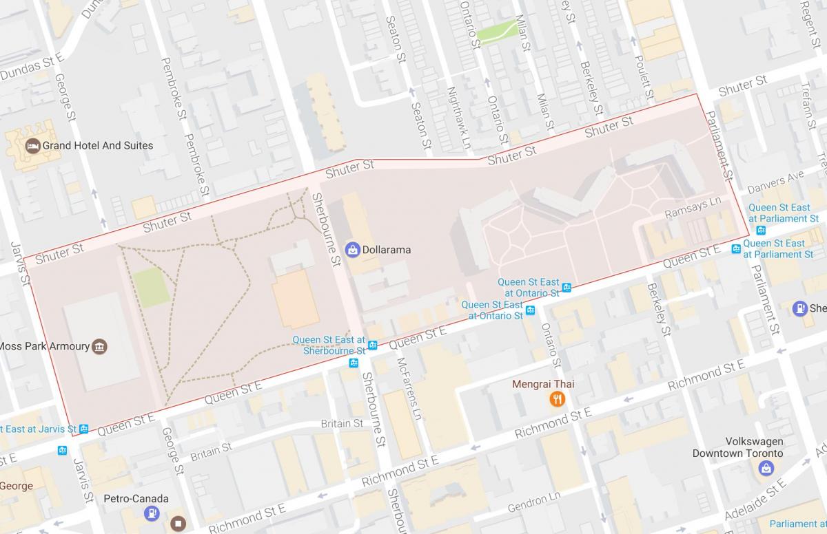 Карта на Мов Парк соседство Торонто